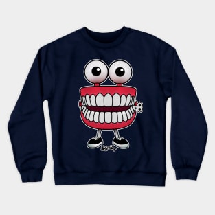 JUMPING DENTURE vintage toy by LOBO TOMY Crewneck Sweatshirt